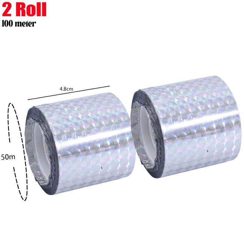 Bird Scare Laser Tape Repellents Double Sided Pigeons Birds Away Reflective Ribbon Deterrent Tapes for Outdoor Garden Orchard