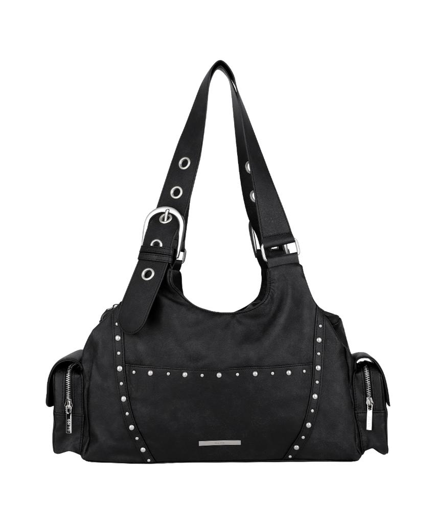Illigo Loop Double Pocket Shoulder Bag Black