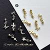 Chrome Hearts Cross Pendant Nail Art: Star, Moon, Butterfly Wearable Nail Drill Accessories