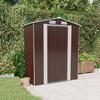VidaXL Garden Shed Dark Brown 192x108x223 Cm Galvanized Steel, Garden Storage for Tools 319273