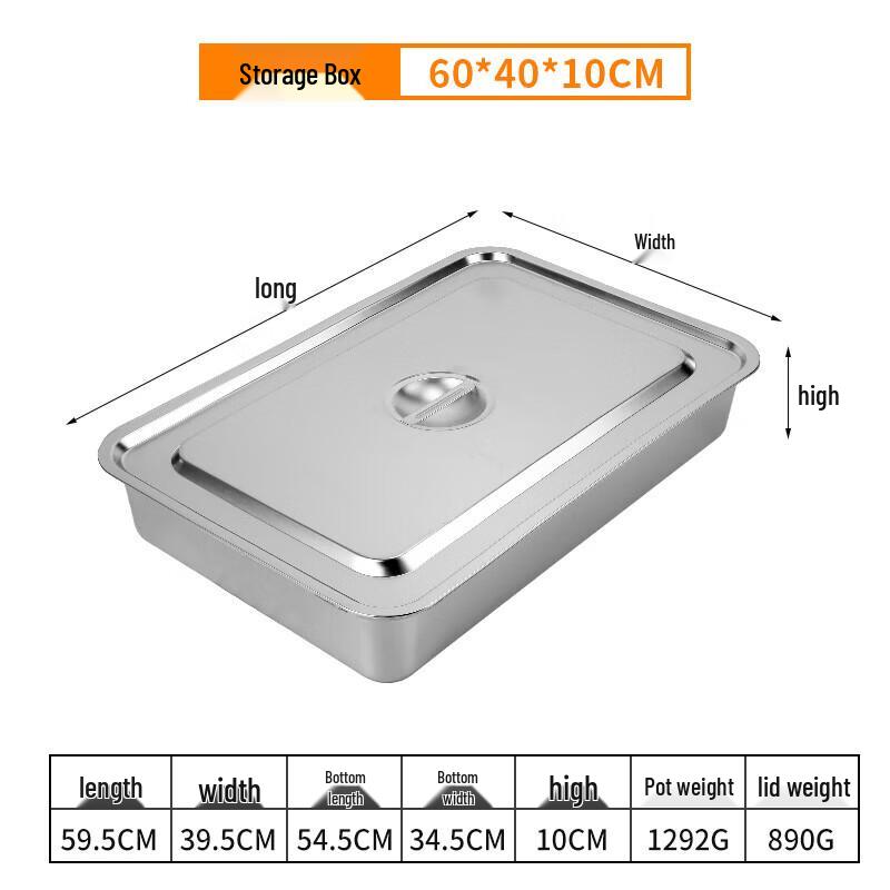 Huihuang Kommerzielle Rechteckige Edelstahl-Kühlschrank-Aufbewahrungsbox mit Deckel