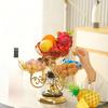 Rotating Multi-Layer Fruit Bowl Plastic Luxury European Style Anti-Slip Fruit Tray for Home