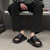 Men's slippers one-word trendy brand outer wear high-end outdoor platform summer beach shoes 371224-J
