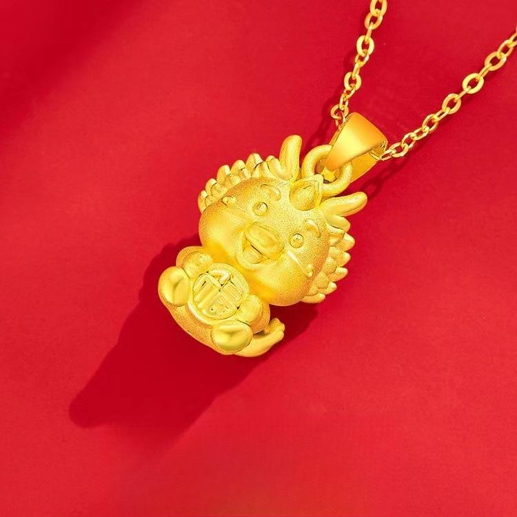 Little Dragon Pendant Necklace Festive Gift for Girlfriend