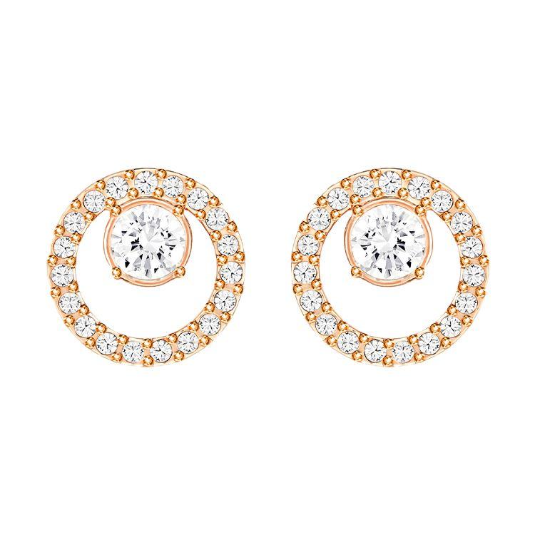 Swarovski Creativity Circle Gold-Plated Earrings Women earrings Rose-Gold 5199827 Box+Shopping Bag