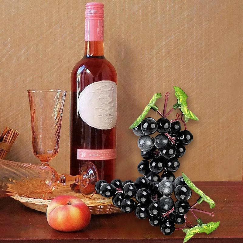 Sztuczne Grono Winogron Sztuczne Owoce Winogrono Symulowane Winogrono Plastikowe Kiście Sztuczne Grono Winogron do Dekoracji Domu