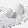 Transparent Lace Corset Mesh Dot Slim Crop Tops Sweet Lace Flower Camisole  Ladies