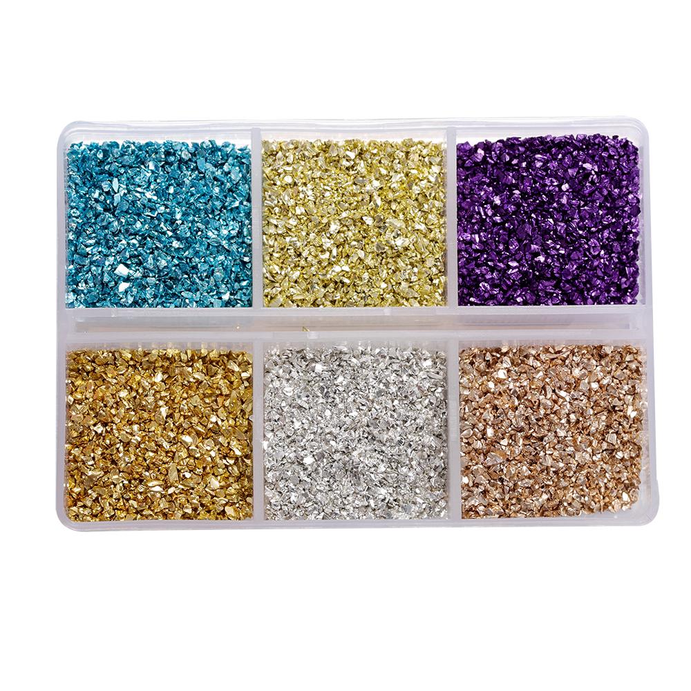 30g/Box Crushed Glass Stones Resin Filling Irregular Broken Stone for DIY Epoxy Resin Mold Crafts Nail Art Decoration Material
