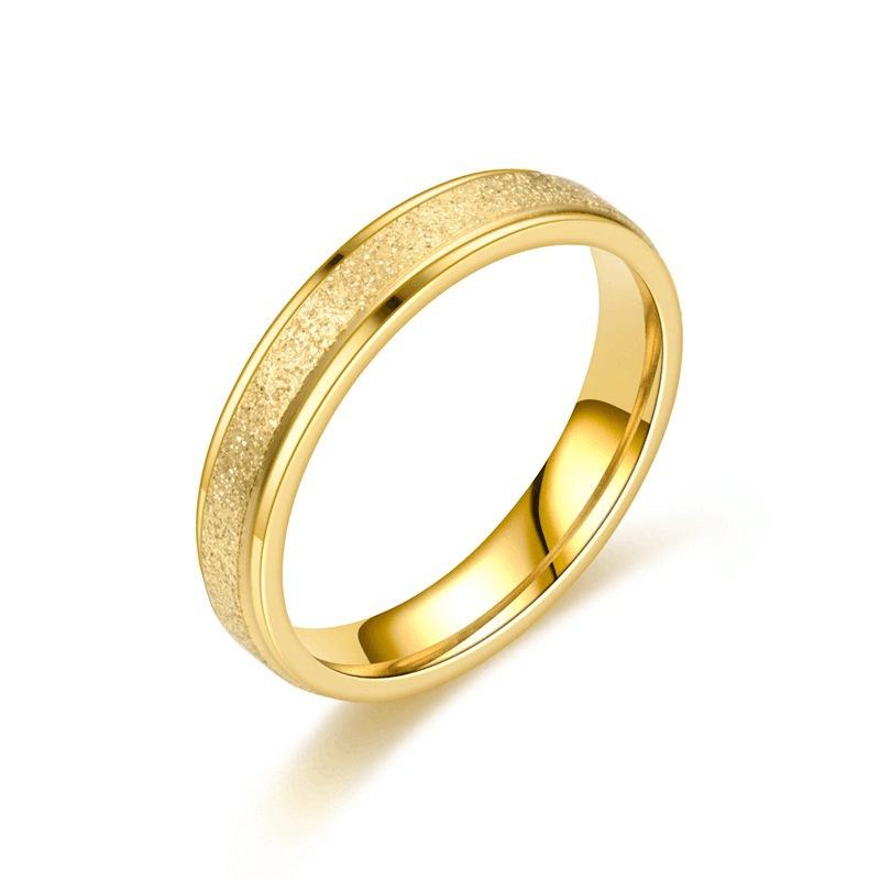 Stainless Steel Double/Single Row Diamond Minimalist Couple Rings - Cartier Style