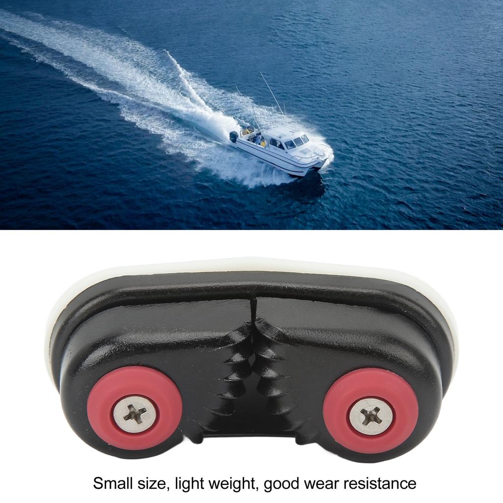 Aluminum Alloy Boat Clam Cleat Flared Cable Fast Entry Cam Cleat Black Marine Rope Clamp for Sailng