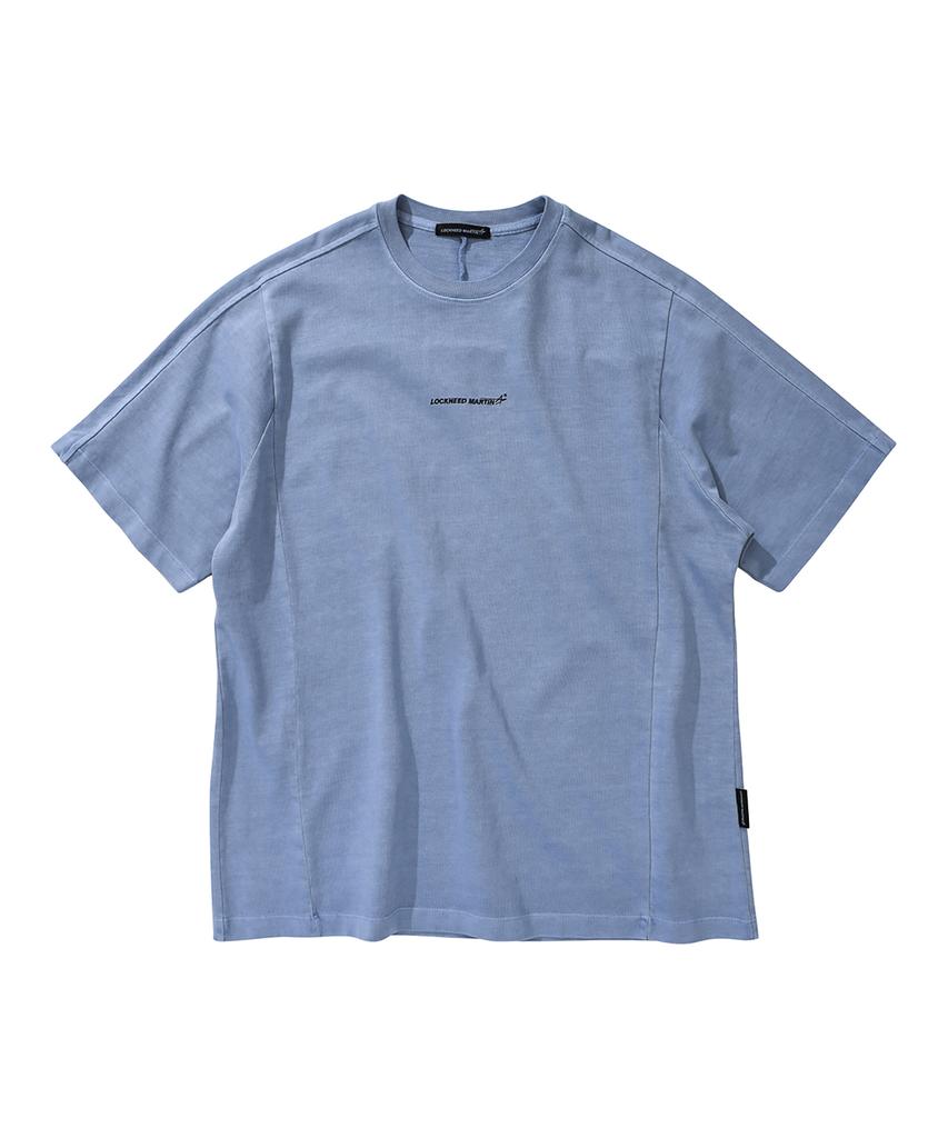 Loghideumatin Pigment Dying Over Fit Ts (Blue)