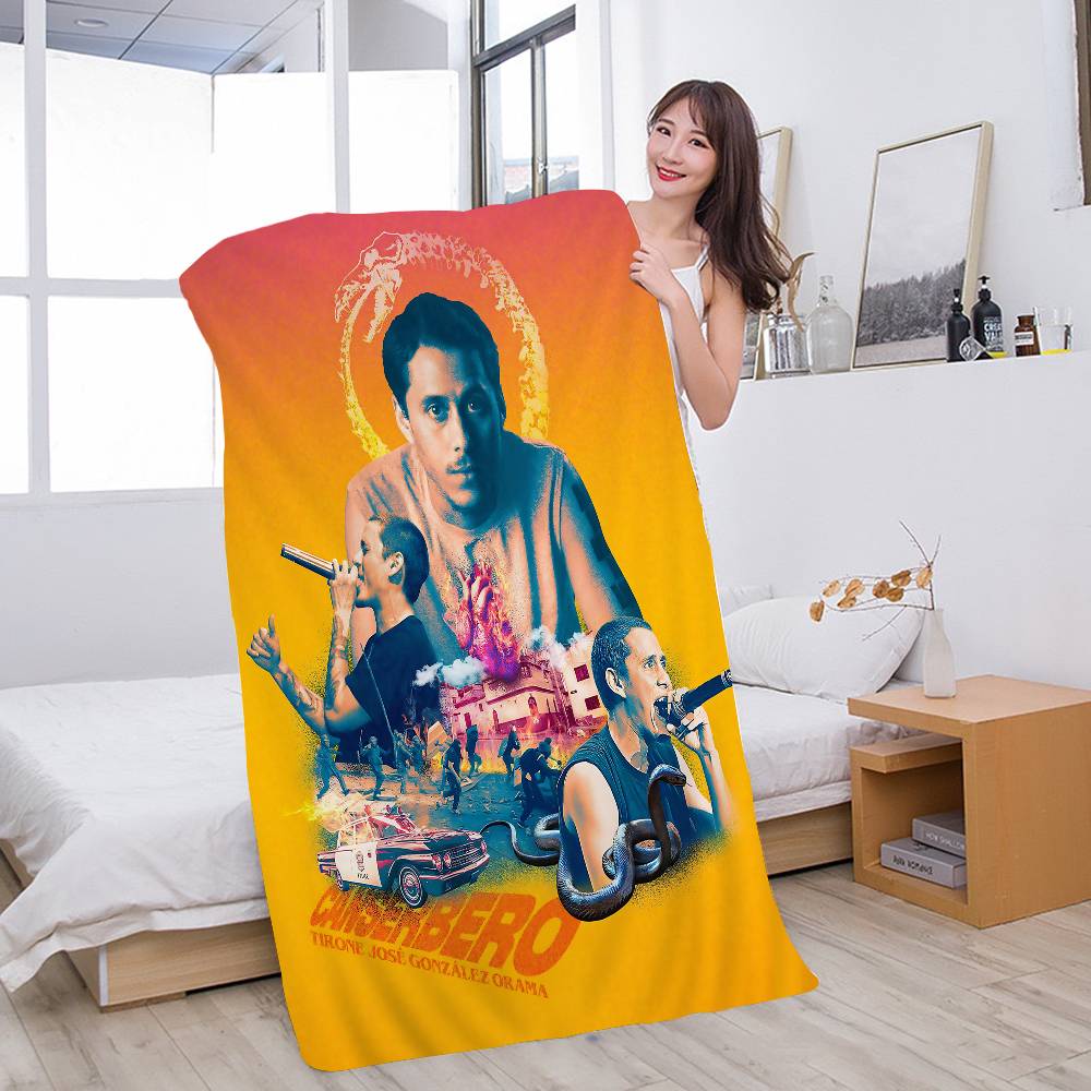 Canserbero Pop Music Singer Star Beach Towel Colorful Bath Towels for Girl Microfiber Quick Dry Sand Free Beach Yoga Spa