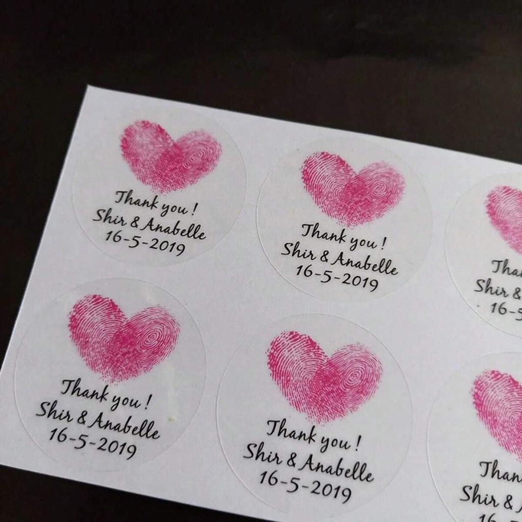 3-8CM Custom Round Stickers – Paper/PVC/Transparent 50-500PCs Personalized for Weddings Birthdays Business Gifts 5