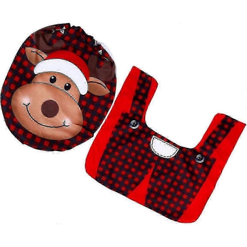 Christmas cartoon toilet seat cover set for bathrooms