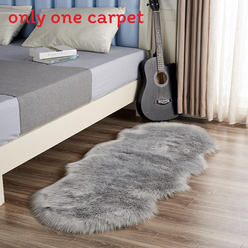 Polyester Plush Area Rug For Bedroom Living Room Non Slip Modern Home Decor