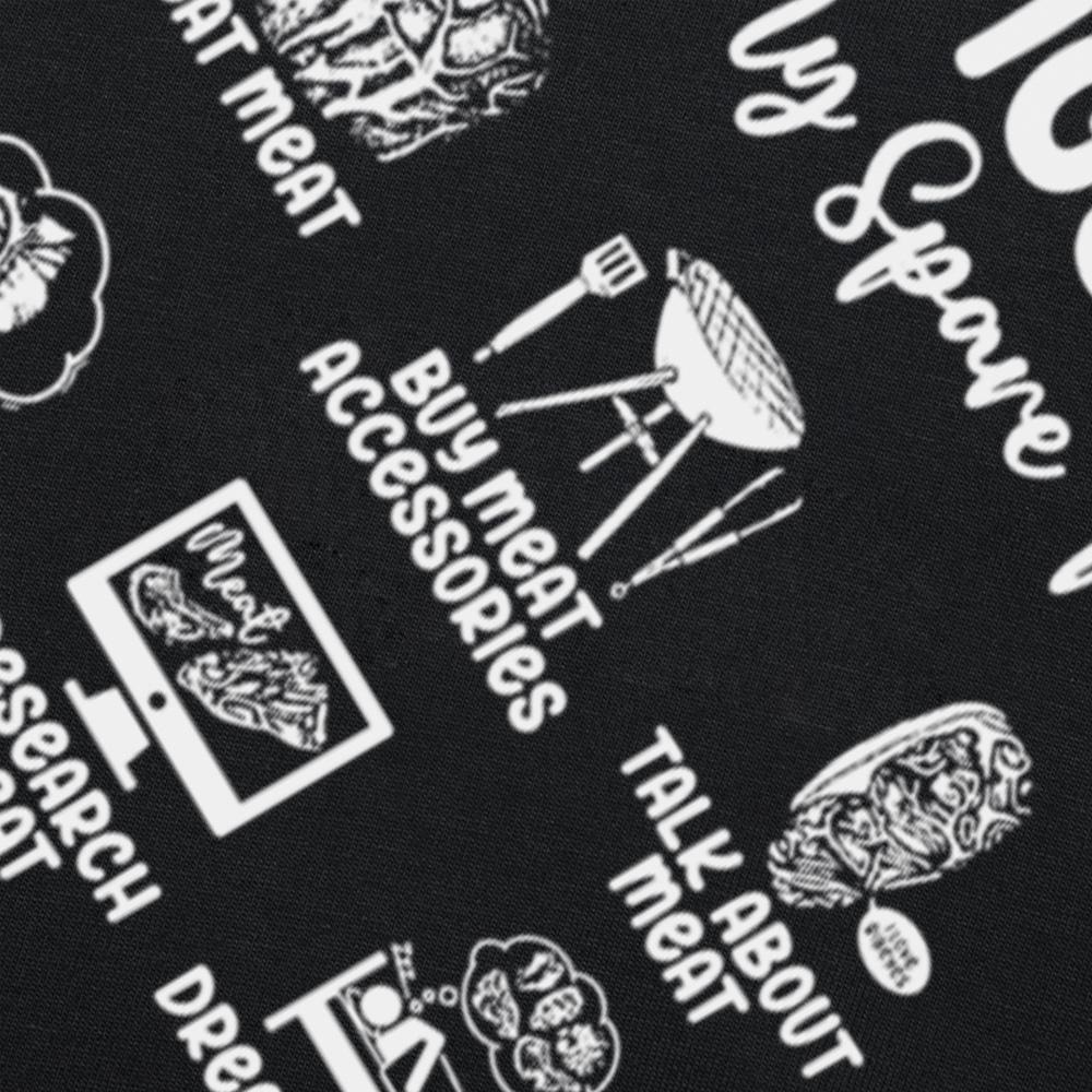 Things I Do In My Spare Time Funny Carnivore Diet Meat Lover T-shirts Men Casual Tshirt 100% Cotton Loose Oversized T Shirt