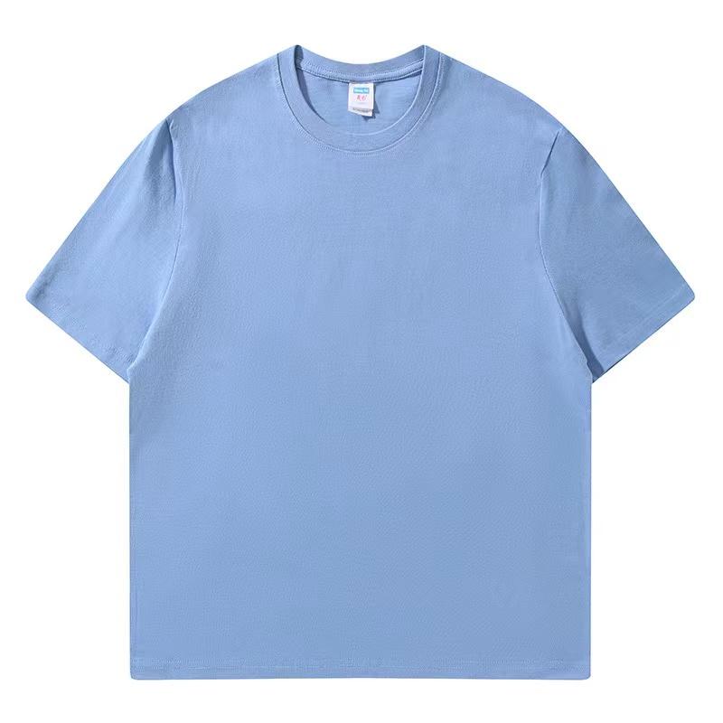 Herren einfarbige Streetwear, 100% atmungsaktives und bequemes Baumwoll-Rundhals-T-Shirt, Sommer modische und lässige Streetwear