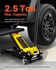 Low Profile Floor Jack 2.5 Ton Heavy Duty Steel Dual Piston Rapid Pump