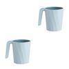 2/3 Tooth Cup Plastic Anti-slip Tooth Mug 301 To 400ml Bathroom Toothbrush Holder Washing Cup  Light Blue