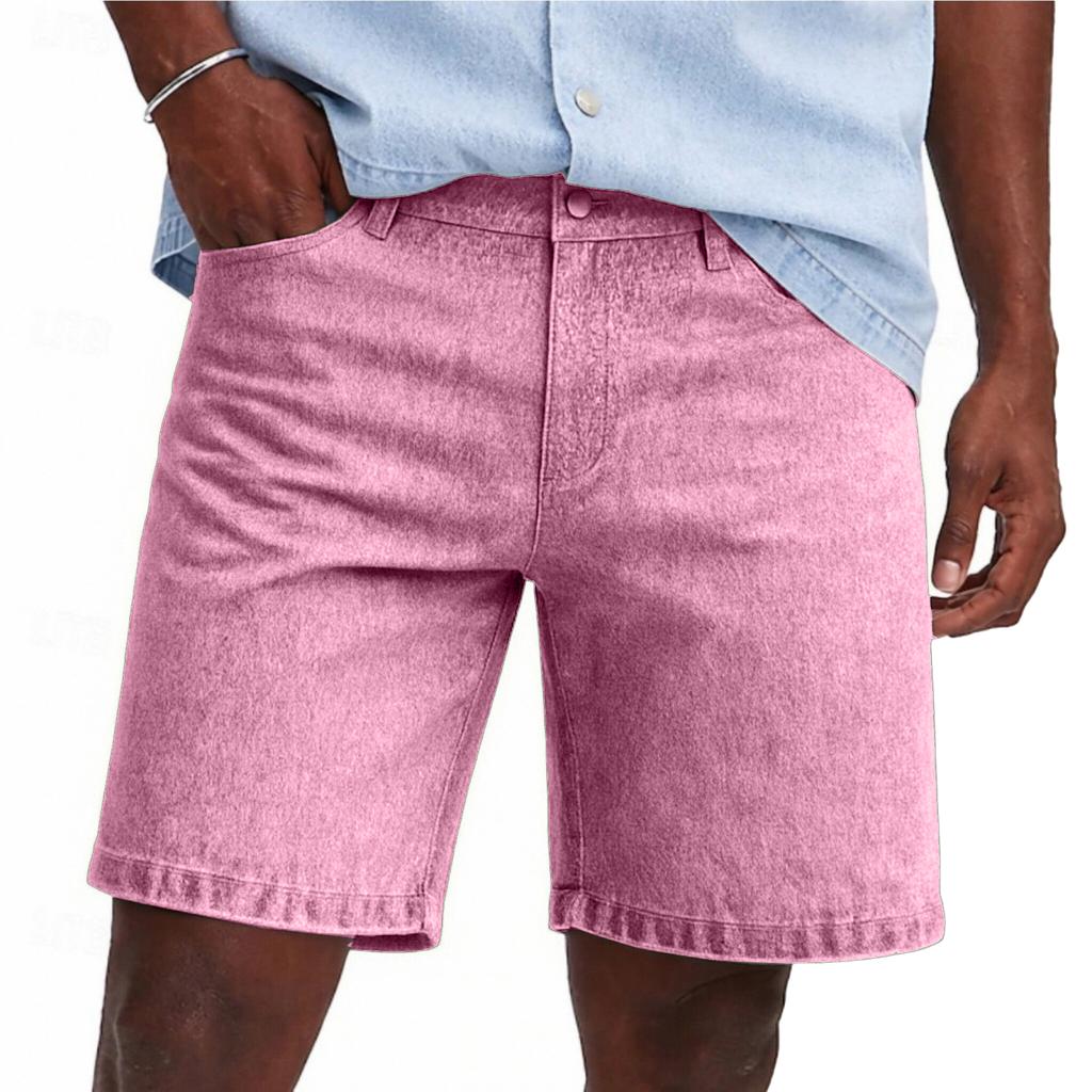 Men's Casual And Fashionable Distressed Washed Denim Shorts For Men - Loose And Straight Fit Shorts