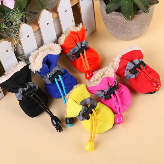 4Pcs/Set Rain Boots Protective Pet Anti-Slip Shoes
