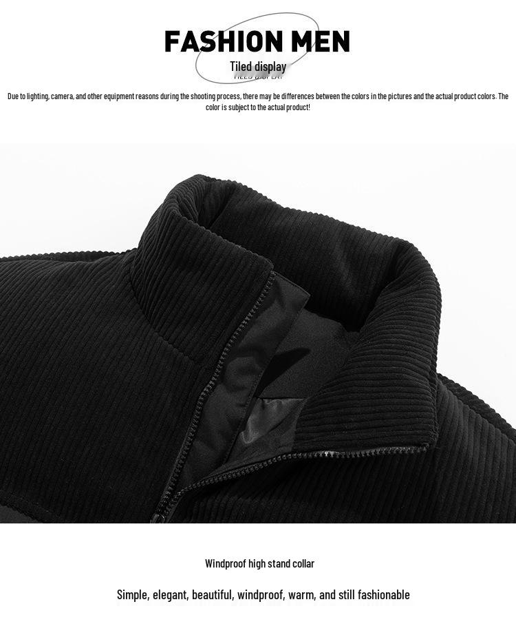 2025 Winter Trendy Stand Collar Color Block Windproof Cotton Jacket for Men and Women