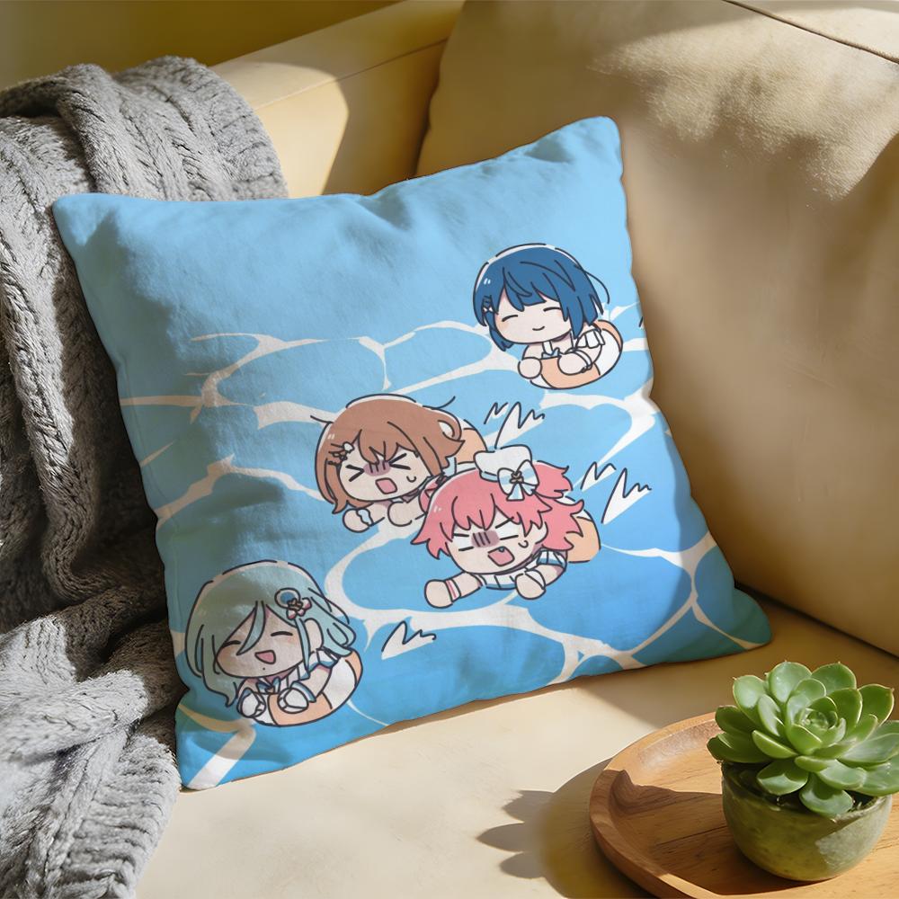 

PProject SSekai Anime Young Cushion Cover Washed Linen Soft Breathable Decorative Case For Sofa Home Pillow Cover 30x30cm