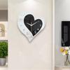 Heart Shape Acrylic Wall Hanging Clock with Silents Mechanism Movement for Home Decoration