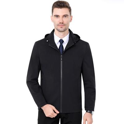 Herrenjacken mittleren Alters, Business-Casual-Frühlings- und Herbst-Dünn-Hoodies, vielseitige Maulbeerseidenjacken für Väter mittleren und höheren Alters