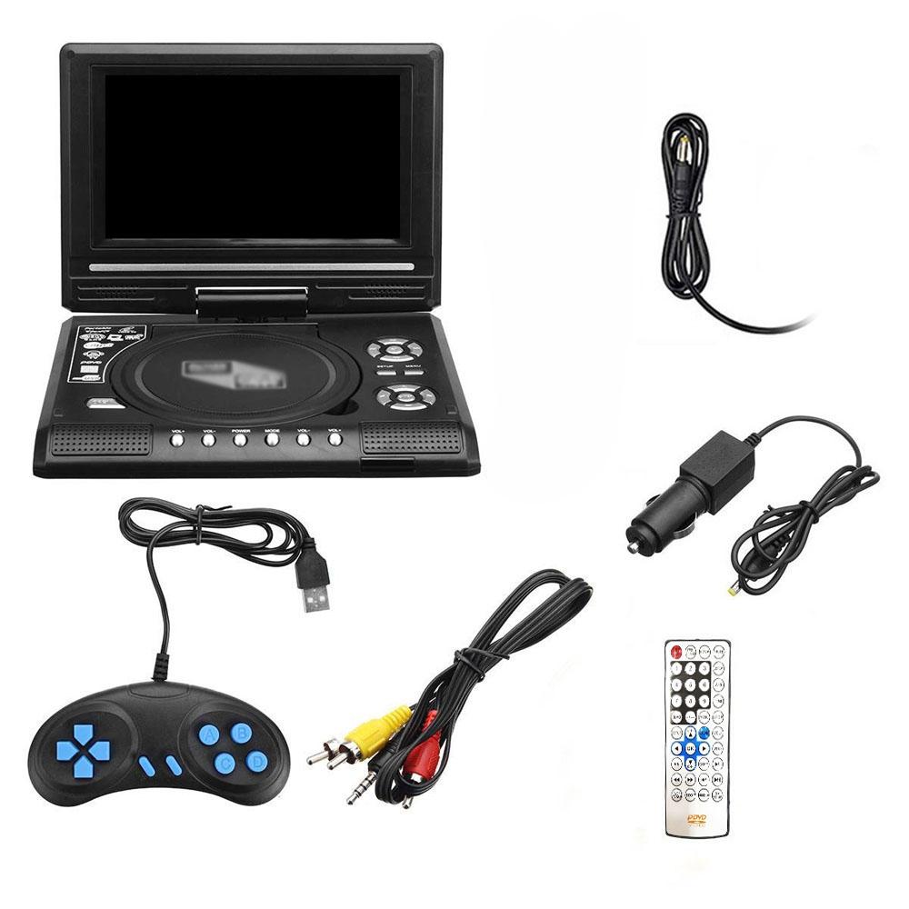 7.8 Inch 16:9 Widescreen 270° Rotatable LCD Screen Home Car TV DVD Player Portable VCD MP3 Viewer with Game Function