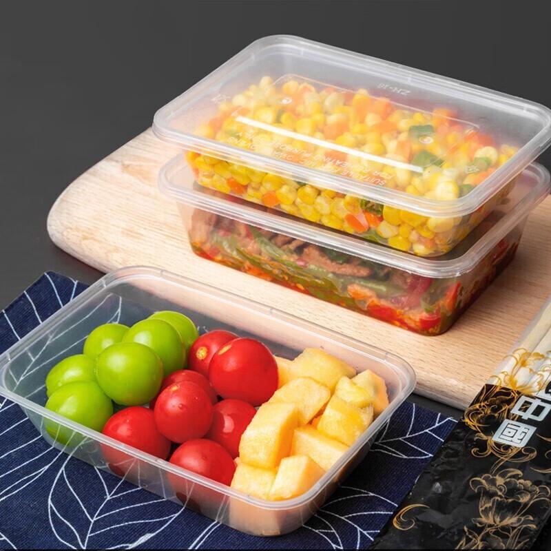 Disposable Rectangular Plastic Meal Prep Containers