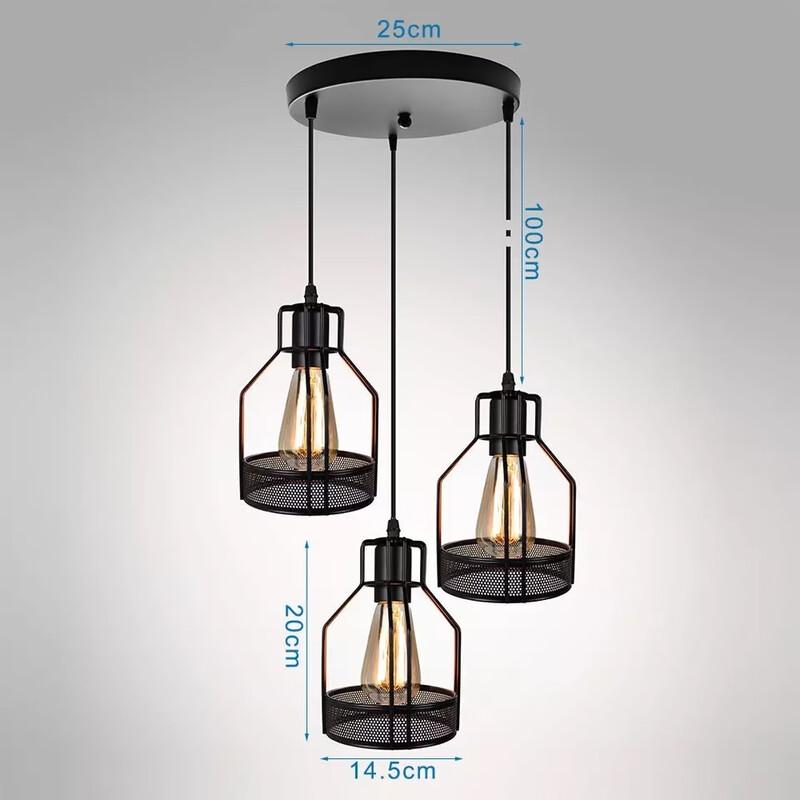 

Oeny Industrial 3-Head Bar Pendant Light