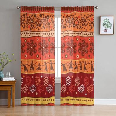 Helle Tüllvorhänge im afrikanischen Stil für die Wohnzimmerdekoration, Vorhang für das Zimmer, Schlafzimmer, Küche, Voile-Organza-Vorhänge