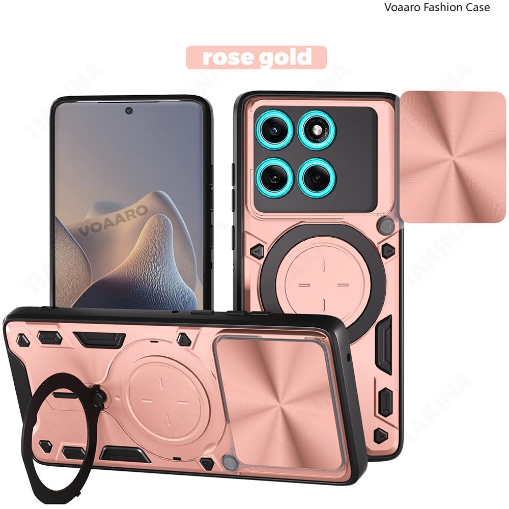 Slide Lens Push Window Armor Funda for Motorola Moto Edge 60 Fusion 5G Case for Motorola Edge 60 Case Magnetic Ring Stand Cover