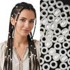 50 Peças Acessórios de Cabelo para Dreadlocks, Contas Lisas de Pérola Sintética para Tranças, Contas para Penteado, Contas para Fazer Joias DIY