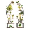 Plant Stand Indoor with Grow Lights, 166.5cm Tall 7-Tiered Lighted Plant Shelf, 2 Pack Metal Corner Plants Holder, 3 Timer & 10 Brightness, Half-Moon