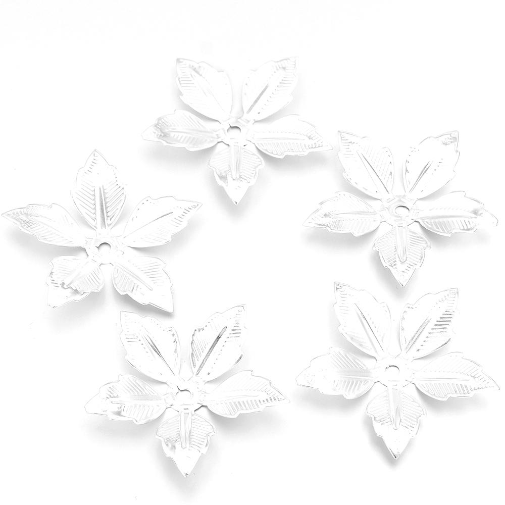 30pcs Metal Flower Spacer Beads Caps Iron Petals Connectors For Jewelry Making DIY Crafts Necklace Bracelets Decor Accessories