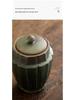Gilded Ceramic Tea Caddy: Moisture-Proof Storage Container for Gongfu Tea Sets