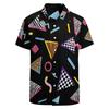 Classic 3d Print Hawaiian Shirt For Men Funky Retro Graphics Party Shirt Short Sleeve Button Up Shirt Street Y2k Clothing