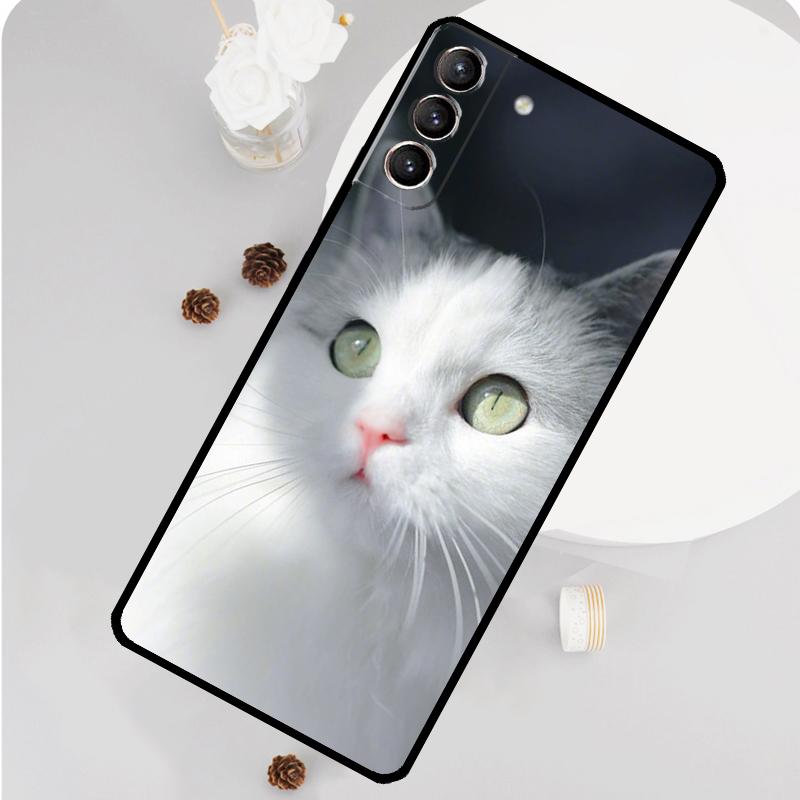 Cat Staring Eye Phone Case For Samsung Galaxy S26 S25 S24 S20 S21 S22 S23 Ultra S10 Plus S25 FE Funda Cover