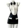 Sassy Instructor Role Play Patent Leather Lingerie Set