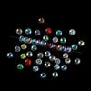 50pcs AB Color Glass Faceted Flat Round Beads Spacer Loose Beads for DIY Necklace Bracelet Earring Jewelry Making Accessories