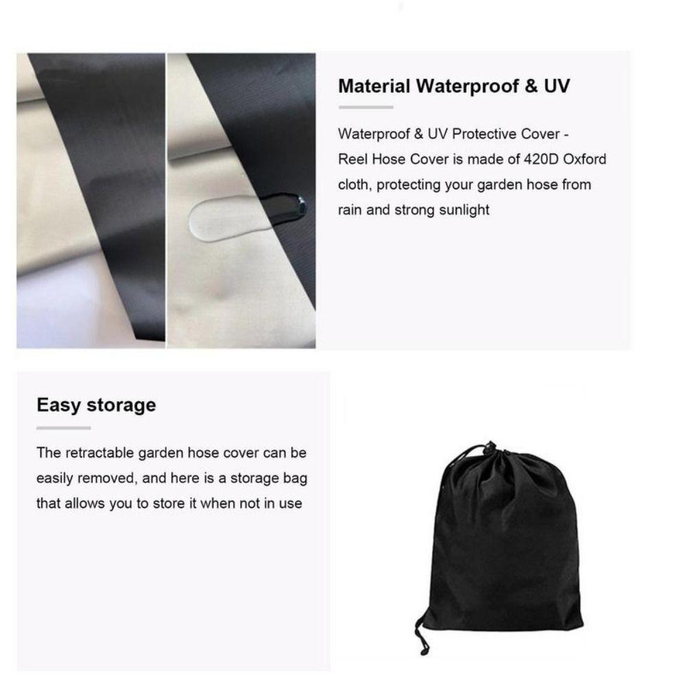 UV-Beständig Isolierte Schlauchabdeckung Wandmontierter Wagen Staub Zubehör Kabeltrommelabdeckung Wasserschlauch