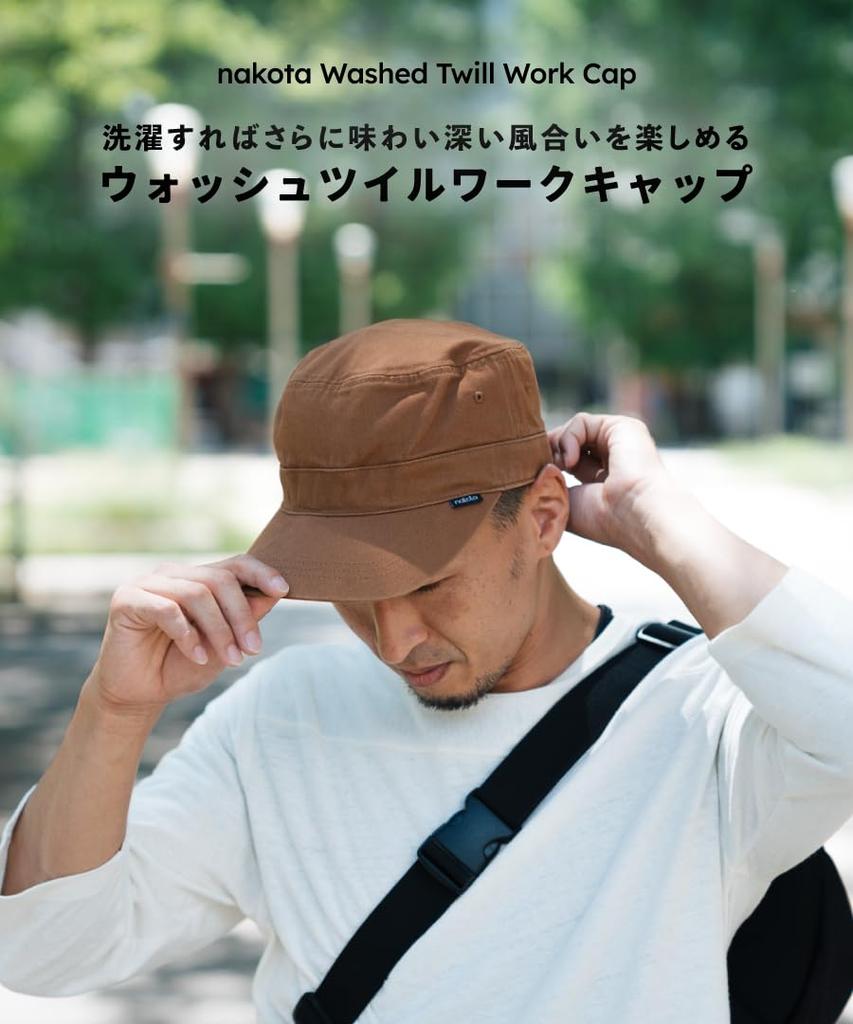 [NAKOTA] Men's Work Cap, Deep Fit, Washed, Vintage Style, Stylish, Oversized, Suitable for Spring, Summer, Autumn, Winter, All Seasons, Long Brim, Coo