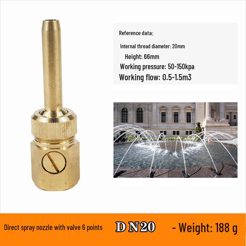 Brass Mushroom Ice Column Jet Fountain Nozzle for Pool and Rockery Landscaping
