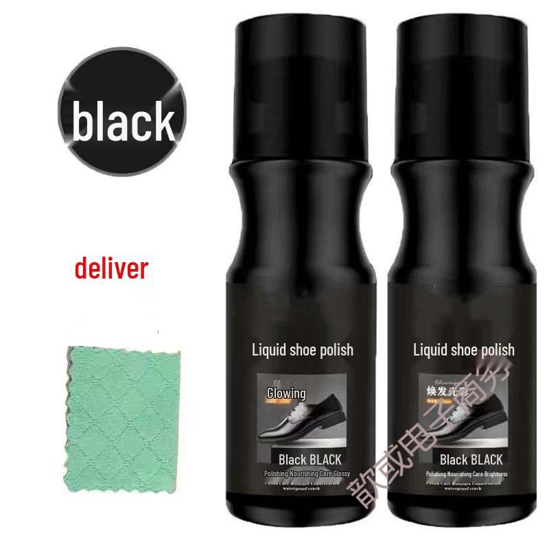 Colorless Transparent Leather Shoe Maintenance Polish with Integrated Brush