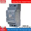 HDR-30 DIN Rail 30W DC Switching Power Supply, 5/12/15/24/48V, Compact Size