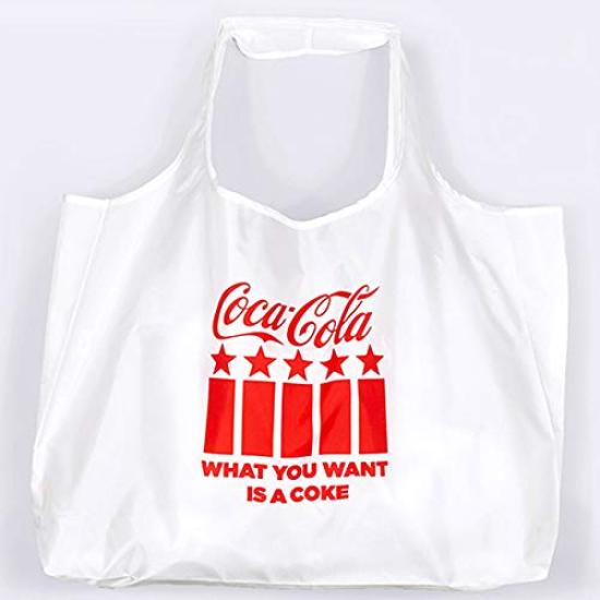 

Eco Bag L Size Stylish Shopping Bag Tote Bag Storage Coca-Cola What You PJ-EC12 білий