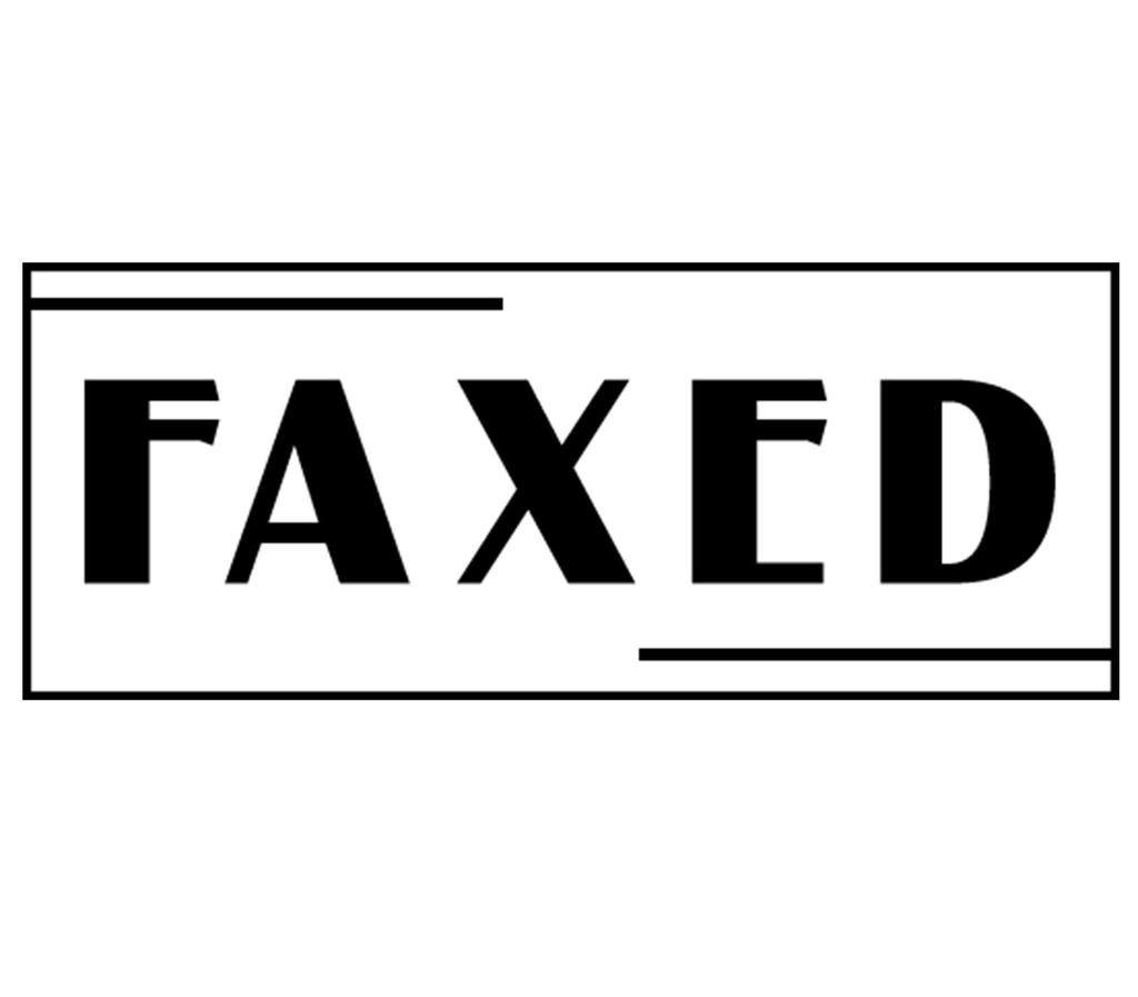 Printtoo Faxed Self Inking Rubber Stamp Pre-Inked Office Stamp- Home Office Business Stationery, 47 x 20 mm