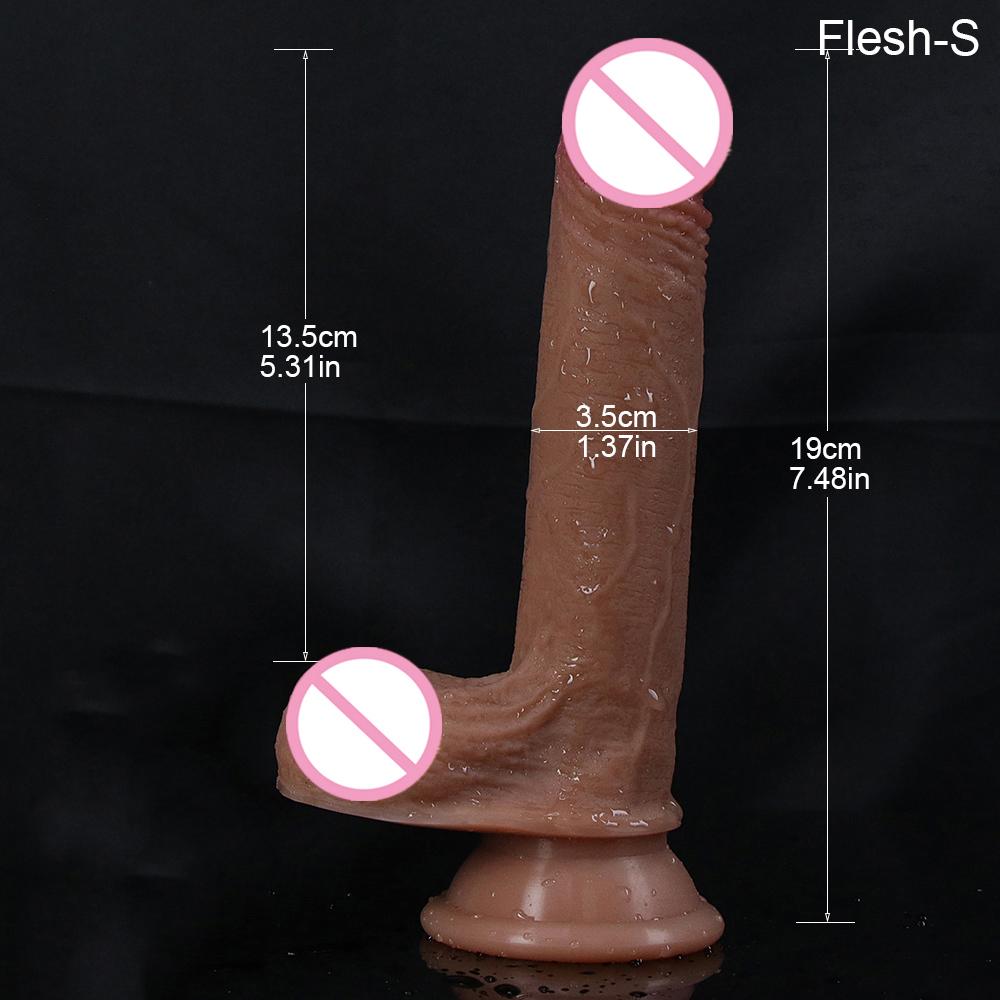 Sext Toy for Women Strapon Dildo Penis Testicle Sex-toys-for-adults-in-bed Female Masturbation Soft Silicone Adult Supplies Anal